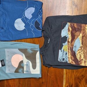 Bundle of 3 Mens Short Sleeve T-shirts Goodfellows Preowned & Hurley NWT XL